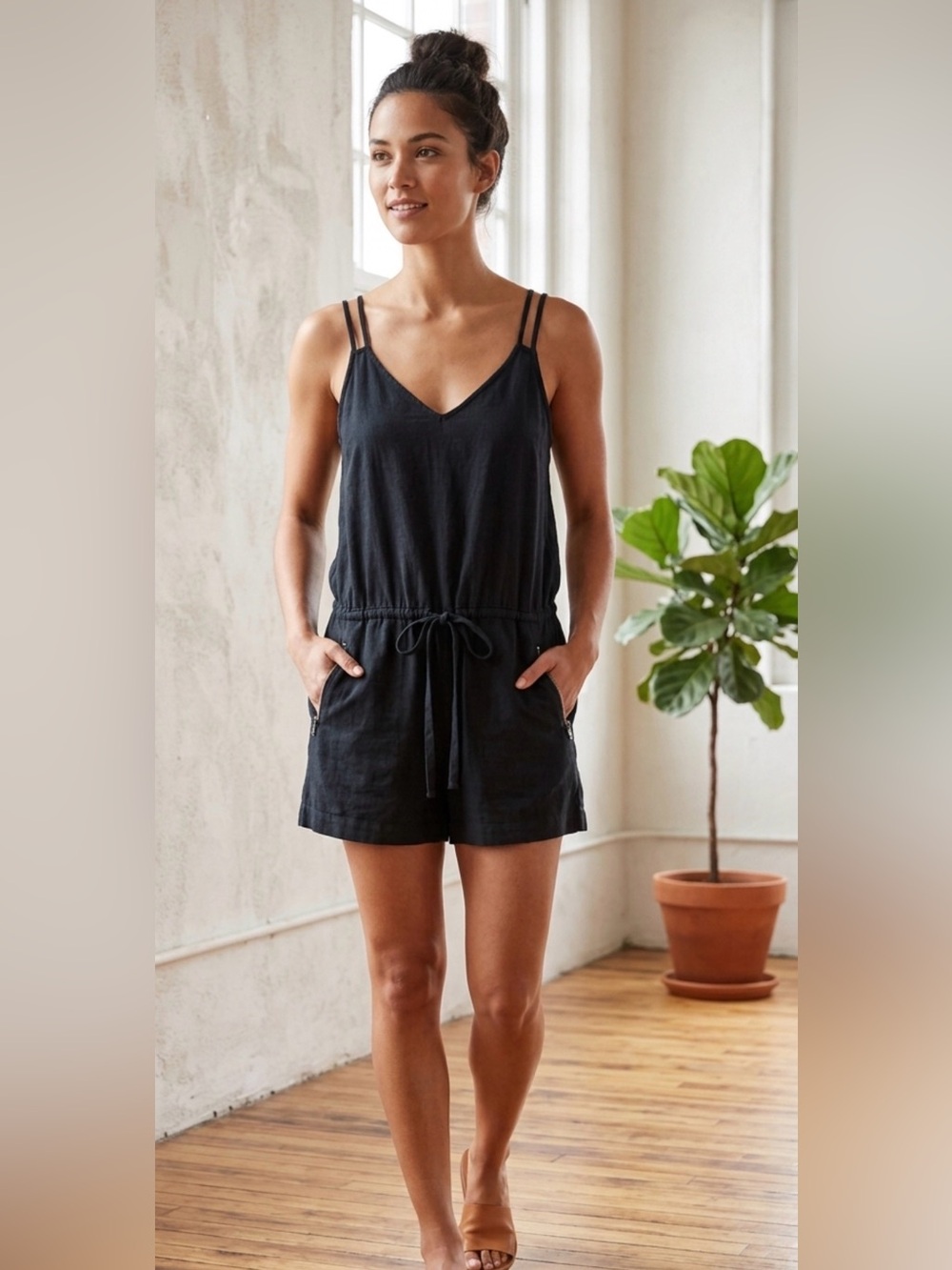 Lou & Grey Black Romper SZ XS